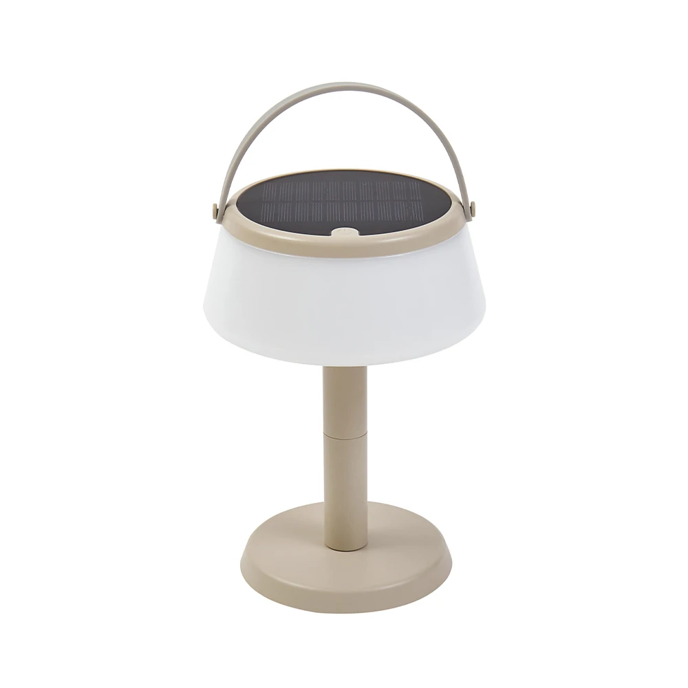 Mikkel Portable Cellule solaire Lampe de Table Dim. Beige - Lindby